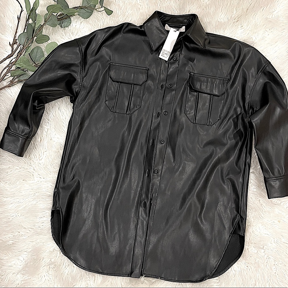 BB DAKOTA Faux Leather jacket- Size Small